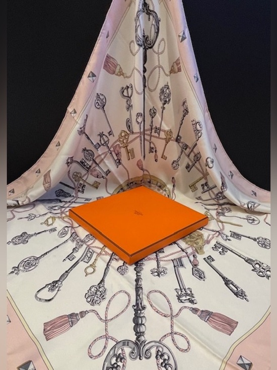 Hermes Accessories - Hermès Pink Silk Scarf